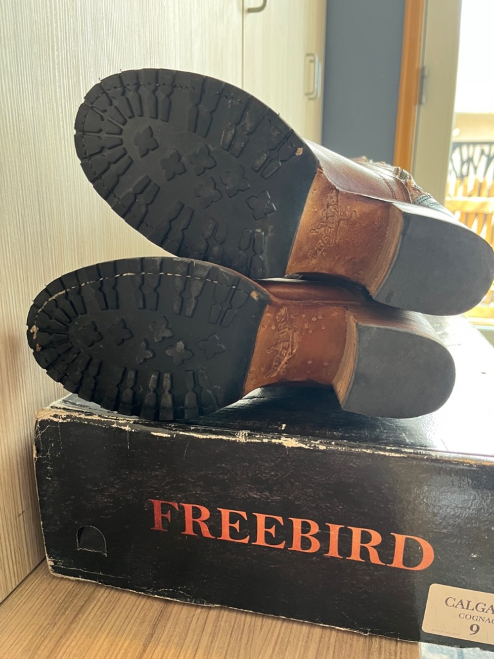 freebird brown and black leather knee-high boots - Picture 6 of 7